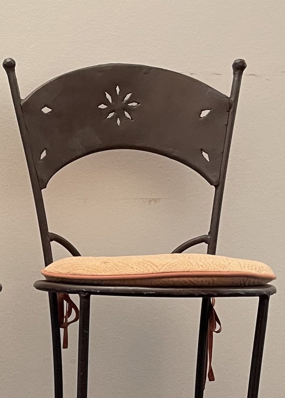 Image 1 of 3x Fer Forgé Barstool