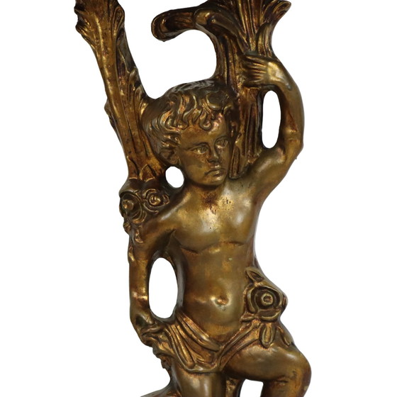 Image 1 of Gilded Console With Cherub