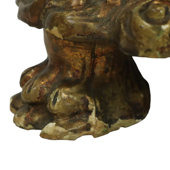 Image 1 of Gilded Console With Cherub