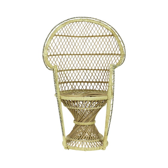 Image 1 of Sedia per bambola vintage Emanuelle, sedia a pavone, 40 cm