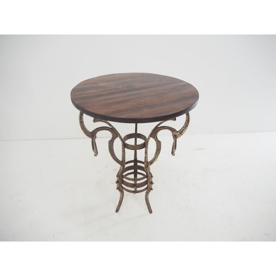 Image 1 of Vintage industrial iron side table