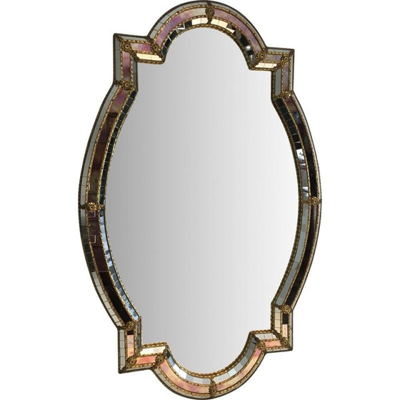 Image 1 of Specchio sfaccettato vintage con mosaico, 1970