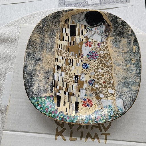 Wall Sign Gustav Klimt "Der Kuss" With Certificate