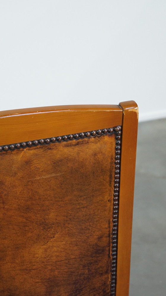 Image 1 of Sheep Leather Art Deco Design Armchair