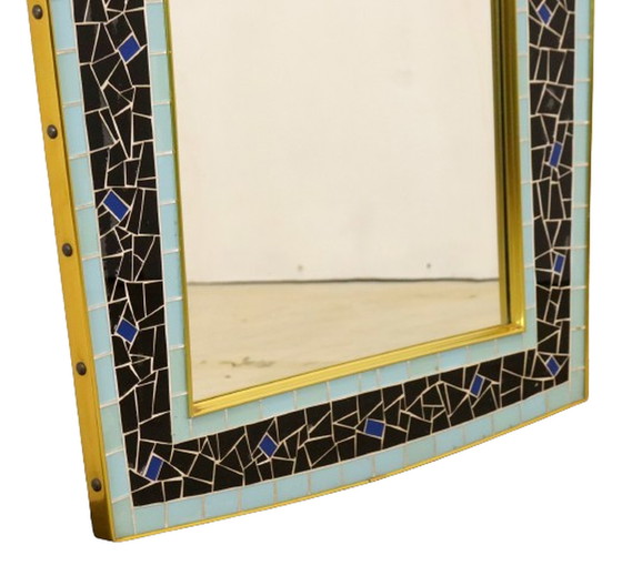 Image 1 of Mosaic wall mirror mirror 'Kulmbach' vintage