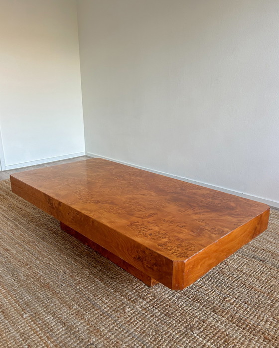 Image 1 of Burlwood Coffee Table Vintage