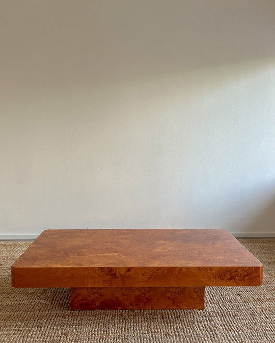 Image 1 of Burlwood Coffee Table Vintage