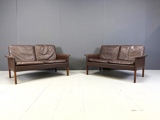 Pair Of Two Seater Sofas By Hans Olsen, 1960S