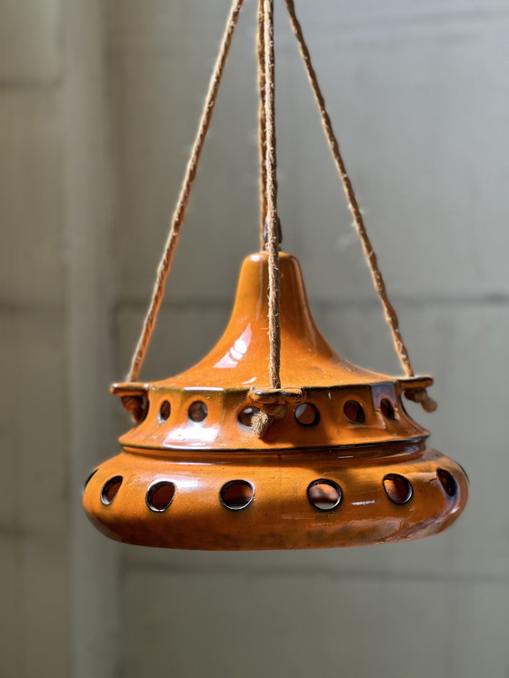 Image 1 of Vintage boho orange lava lamp