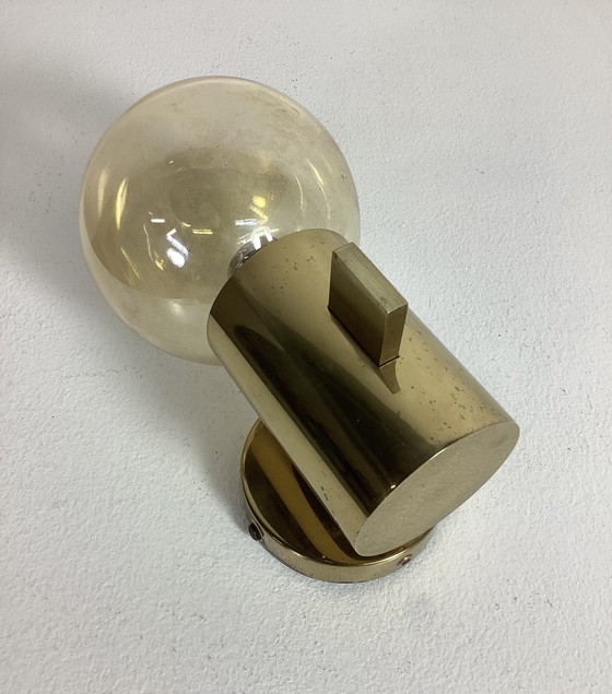 Image 1 of Lampada da parete vintage in ottone Hans Agne Jacobsson Philips Markaryd