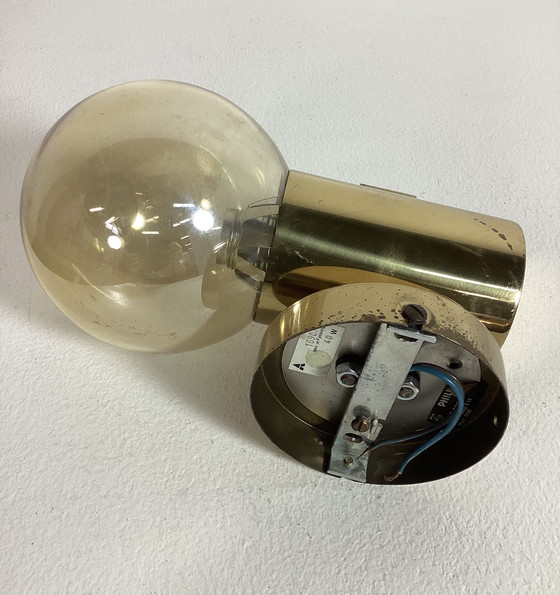 Image 1 of Lampada da parete vintage in ottone Hans Agne Jacobsson Philips Markaryd