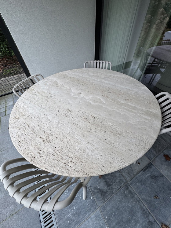 Image 1 of Furnified Travertine Dining Table