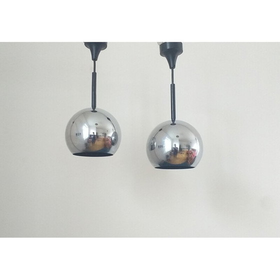 Image 1 of Pair of vintage pendant lamps by Motoko Ishii for Staff Leuchten, Germany 1970