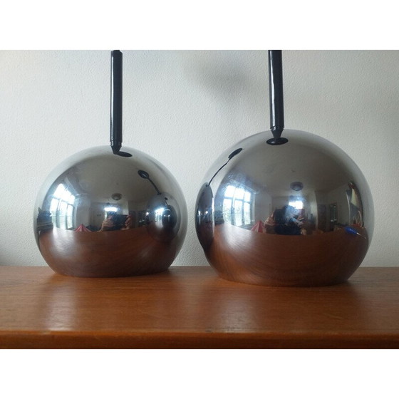Image 1 of Pair of vintage pendant lamps by Motoko Ishii for Staff Leuchten, Germany 1970