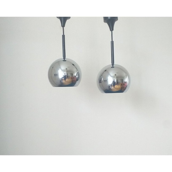 Image 1 of Pair of vintage pendant lamps by Motoko Ishii for Staff Leuchten, Germany 1970