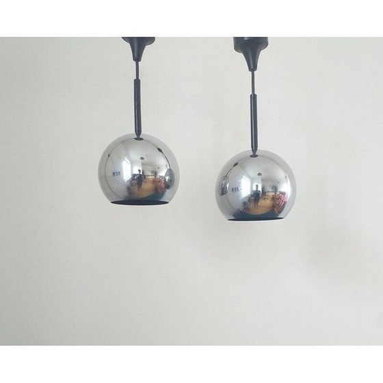 Image 1 of Pair of vintage pendant lamps by Motoko Ishii for Staff Leuchten, Germany 1970