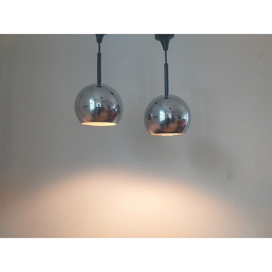 Image 1 of Pair of vintage pendant lamps by Motoko Ishii for Staff Leuchten, Germany 1970