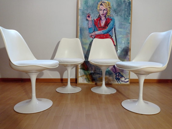 Image 1 of 4x Alivar Tulip Chairs 769/S by Eero Saarinen