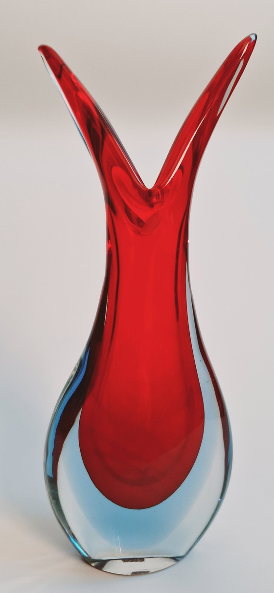 Image 1 of 60'S Flavio Poli For Seguso Murano Glass Vases 