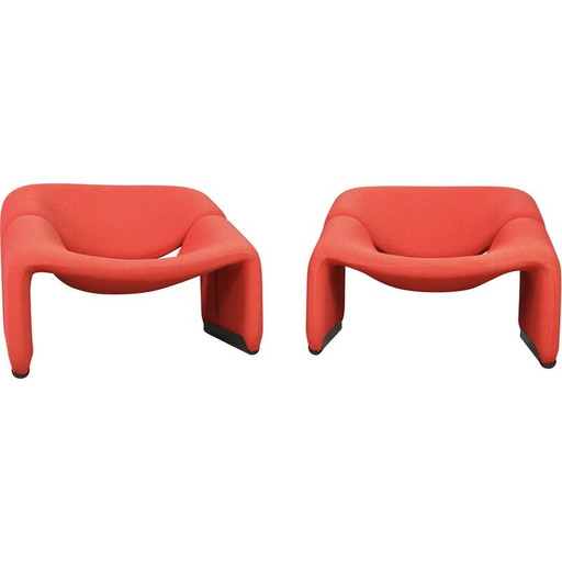Pair of vintage F598 Groovy chairs for Artifort, Netherlands 1972