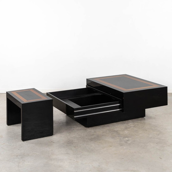 Image 1 of Lacquered Coffee Table With Matching Side Table