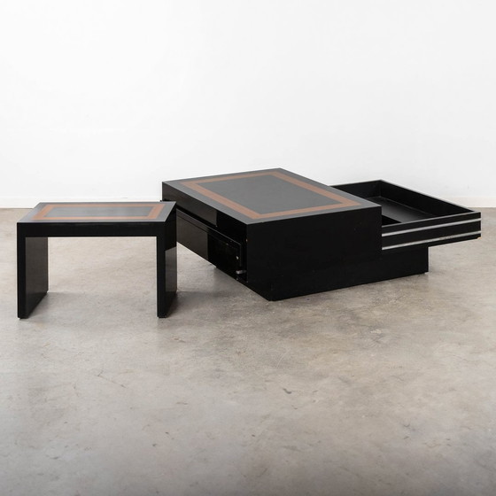 Image 1 of Lacquered Coffee Table With Matching Side Table