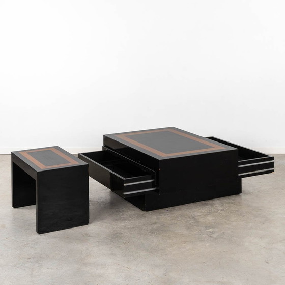 Image 1 of Lacquered Coffee Table With Matching Side Table