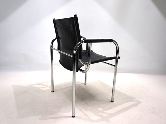 Image 1 of Strässle HE leather lounge chair by Hans Eichenberger