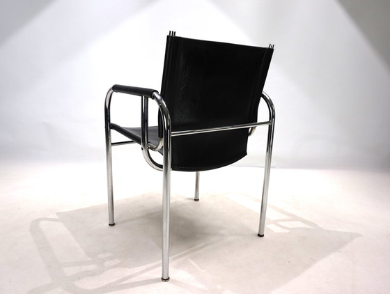 Image 1 of Strässle HE leather lounge chair by Hans Eichenberger