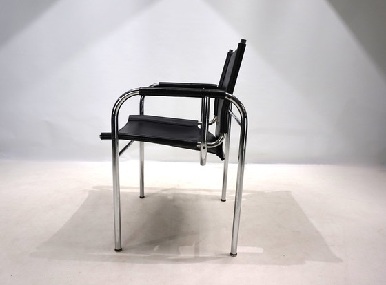 Image 1 of Strässle HE leather lounge chair by Hans Eichenberger