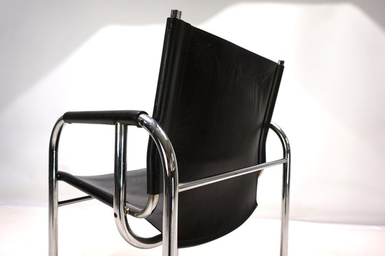 Image 1 of Strässle HE leather lounge chair by Hans Eichenberger