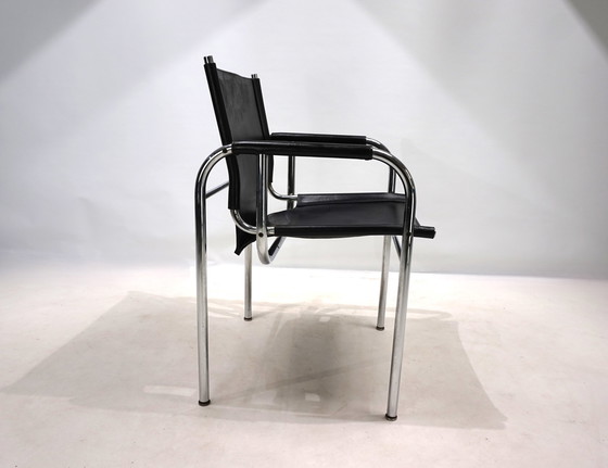 Image 1 of Strässle HE leather lounge chair by Hans Eichenberger