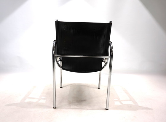 Image 1 of Strässle HE leather lounge chair by Hans Eichenberger