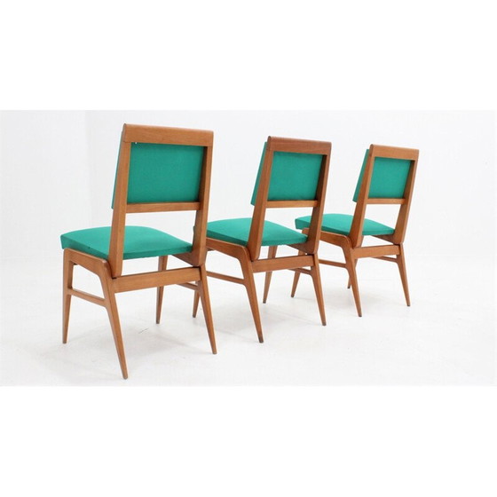 Image 1 of Juego de 4 sillas de comedor francesas de mediados de siglo, década de 1950