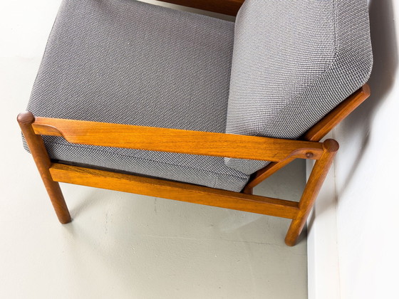 Image 1 of Lounge Chairs In Teak By Kai Kristiansen For Magnus Olesen, 1960S, Set Of 2