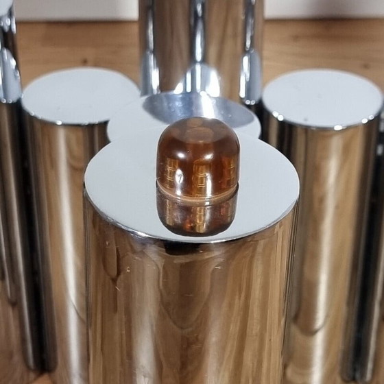 Image 1 of Vintage coffee table "Cylinders" in chromed metal, Italy 1970