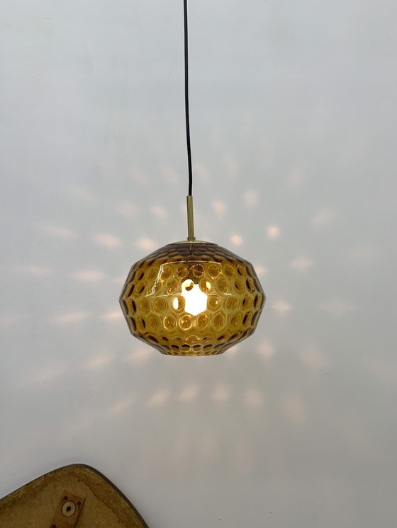 Image 1 of Lampe suspendue en verre de Limburg Glashütte - années 1970, Allemagne