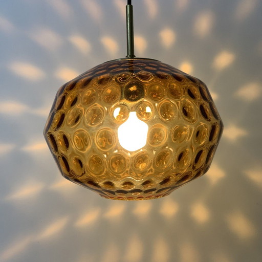 Lampe suspendue en verre de Limburg Glashütte - années 1970, Allemagne