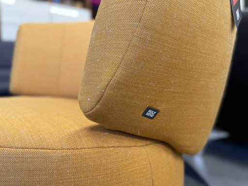 Rolf Benz 684 Armchair Fabric Yellow Swivel Chair