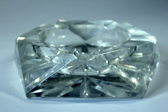 Image 1 of 1920S Art Deco ashtray lead crystal glass hand cut