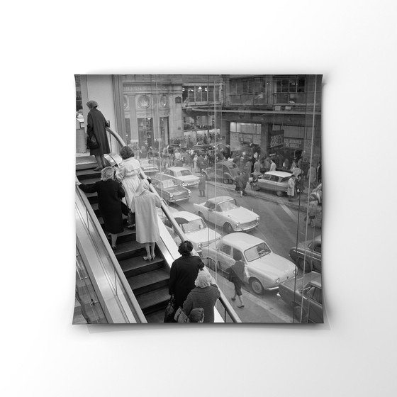 Image 1 of On the escalator of a Paris department store by photographer Willem van de Poll