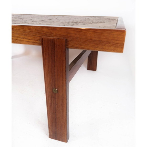 Image 1 of Tavolino da caffè vintage in teak con piastrelle, Danimarca 1960