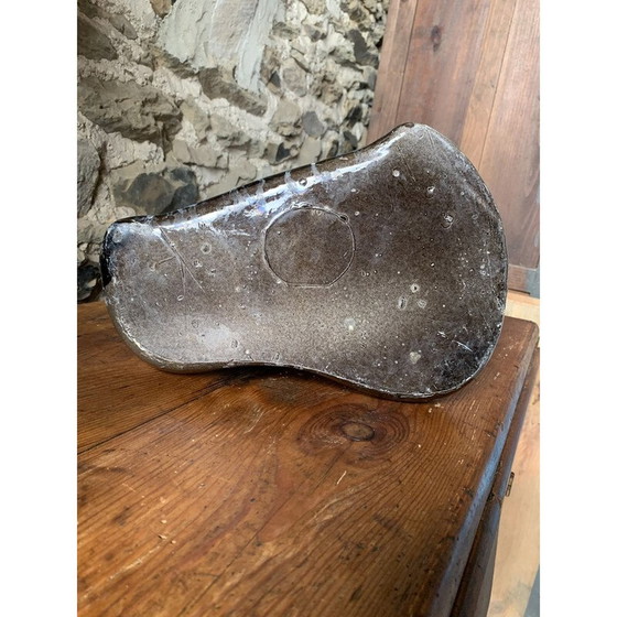 Image 1 of Vintage black glazed ceramic vase, 1970