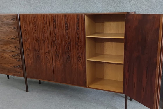 Image 1 of Highboard rosewood Mid - Century design sideboard chest of drawers 60s vintage teak