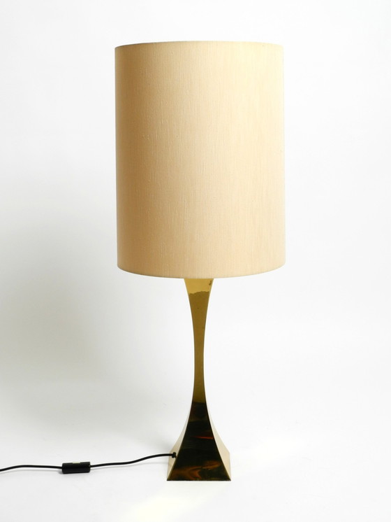 Image 1 of Very Rare Large 70S Brass Table Lamp By Tonello And Montagna Grillo For High Society Italy