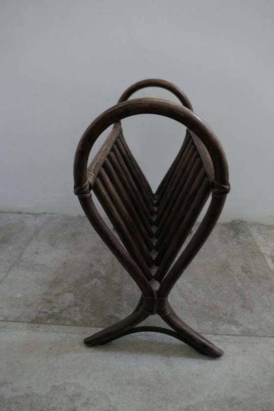 Image 1 of Vintage Manou Bamboo Reading Rack