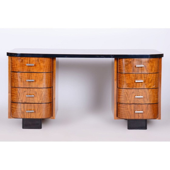 Image 1 of Vintage Art Deco walnut desk by J. Halabala for Up Závody, Czechoslovakia 1950