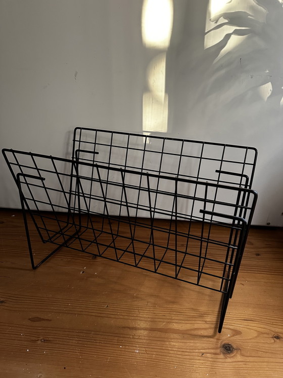 Image 1 of Minimalist Metal Magazine Rack