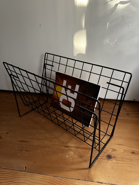 Image 1 of Minimalist Metal Magazine Rack