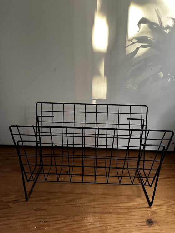 Image 1 of Minimalist Metal Magazine Rack